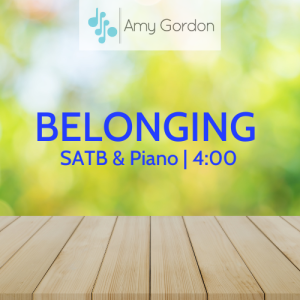 Belonging for SATB Choir thumbnail